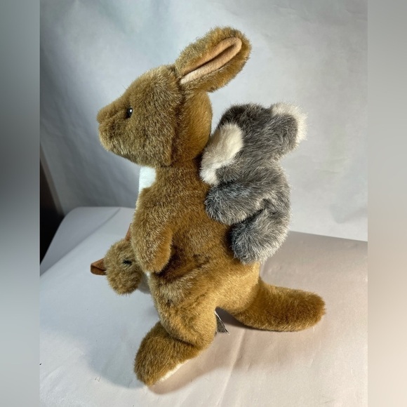 Toy Hut Kangaroo With Baby Koala On Back and Joey in pouch - Picture 2 of 9